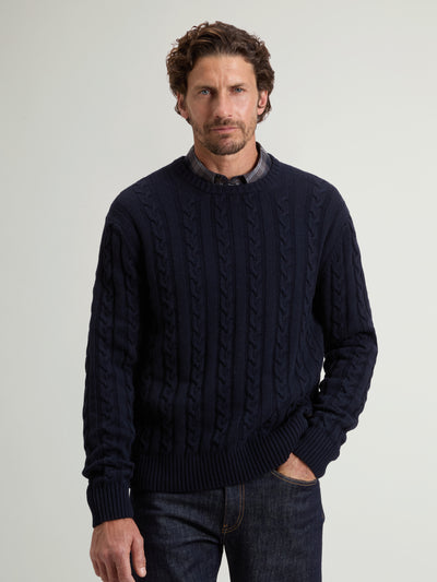 Cotton Wool Cable Crewneck GG7