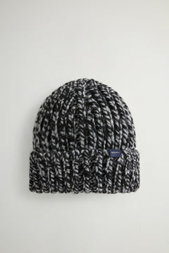 Chunky Beanie in Mouliné Alpaca and Wool Blend