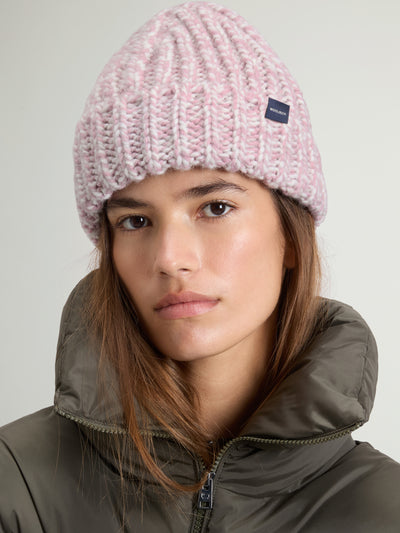 Chunky Beanie in Mouliné Alpaca and Wool Blend