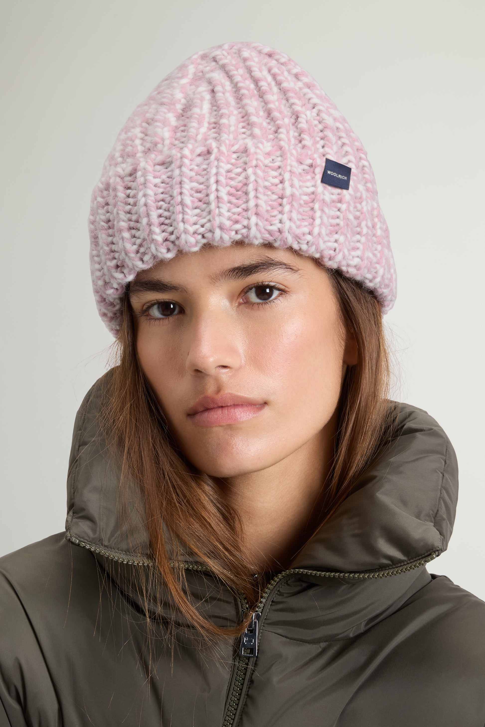 Chunky Beanie in Mouliné Alpaca and Wool Blend